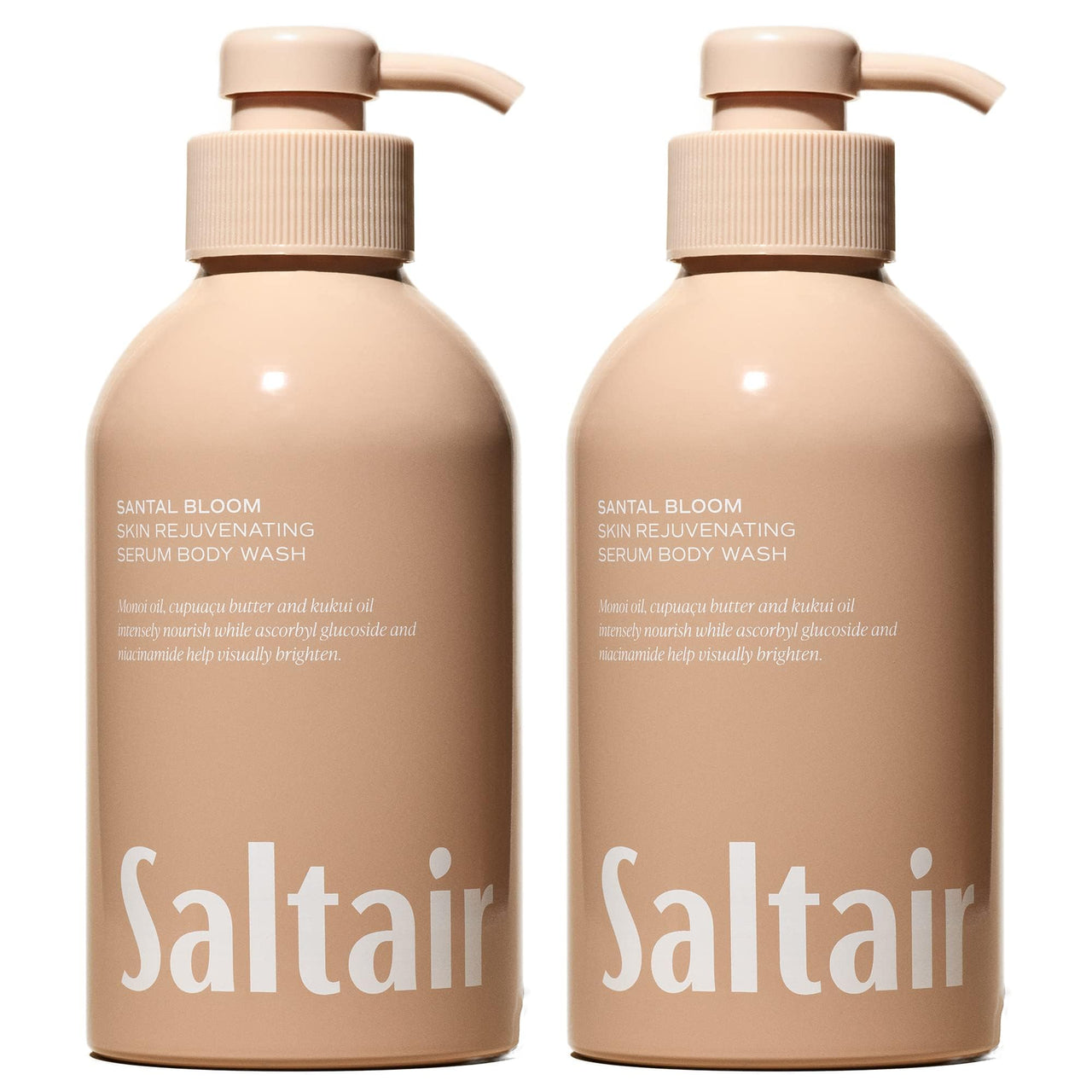 Saltair Body Wash 2-Pack – Santal Bloom – Moisturizing Body Wash with Monoi Oil and Cupuacu Butter – Scented Shower Gel for Women and Men – 2x 17oz – Vegan, Cruelty-Free, Paraben-Free