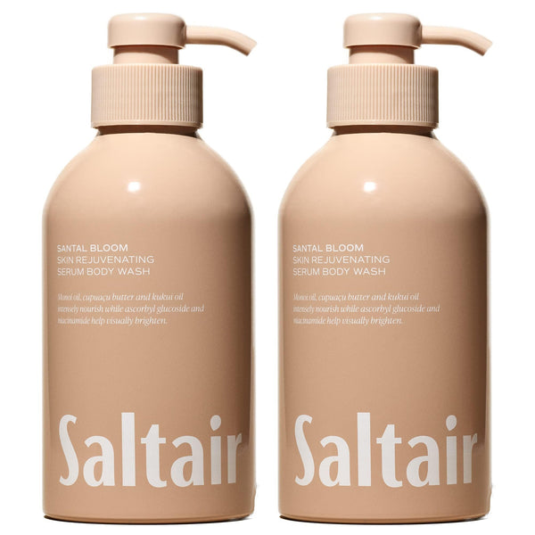 Saltair Body Wash 2-Pack – Santal Bloom – Moisturizing Body Wash with Monoi Oil and Cupuacu Butter – Scented Shower Gel for Women and Men – 2x 17oz – Vegan, Cruelty-Free, Paraben-Free