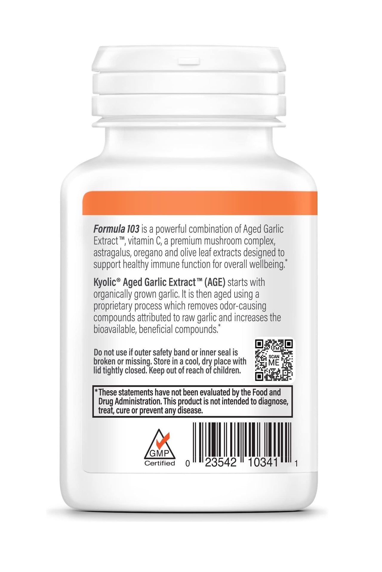 Kyolic Aged Garlic Extract Formula 103, Immune Support*, 100 Capsules