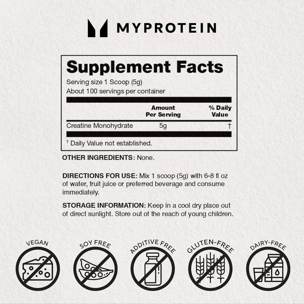 Myprotein Creatine Monohydrate Powder, 200 Servings (2.2lbs), Pure Unflavored Creatine Powder, Post/Pre Workout Supplement for All Sports & Exercises