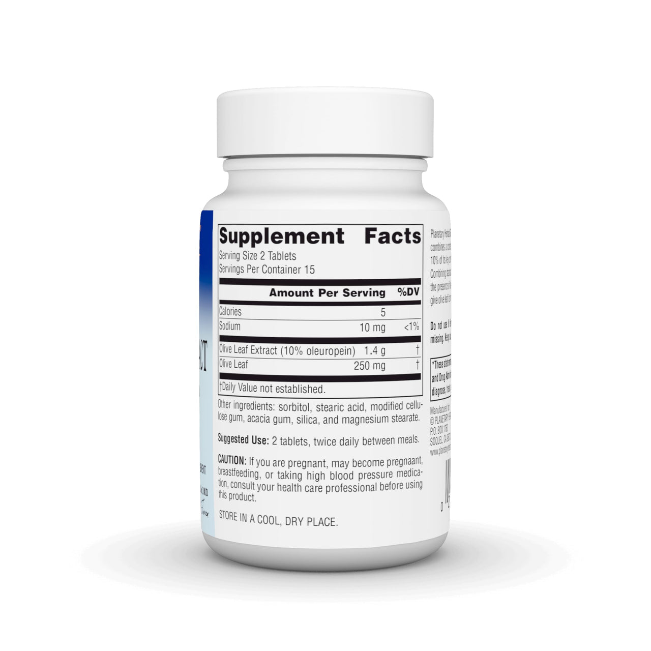 Planetary Herbals Full Spectrum Olive Leaf Extract Tablets, 30 Count