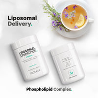 Thumbnail for Codeage Liposomal Strontium Supplement - Strontium Citrate, Vitamin K2 MK-7, Liposomal Delivery, Non-GMO, Gluten-Free - 90 Capsules