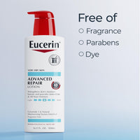 Thumbnail for Eucerin Advanced Repair Body Lotion for Very Dry Skin, Unscented Lotion Formulated with Ceramides, 16.9 Fl Oz Bottle