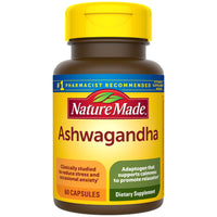 Thumbnail for Nature Made Ashwagandha Capsules 125mg for Stress Support, Ashwagandha Supplements, 60 Capsules, 60 Day Supply