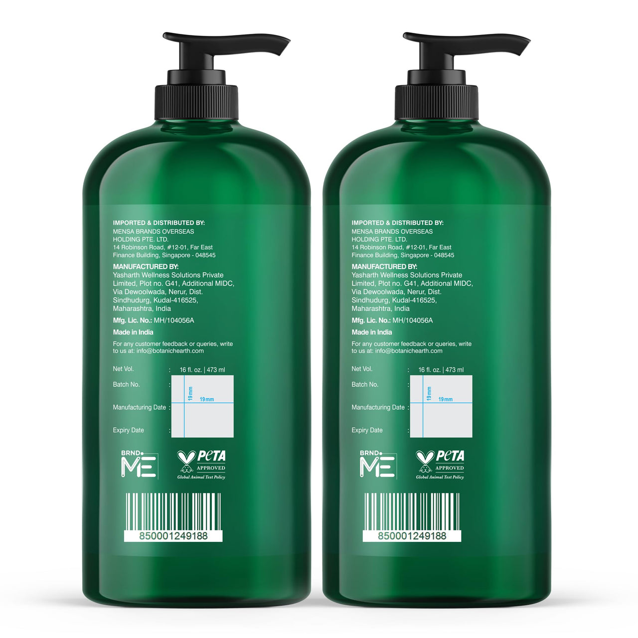 Botanic Hearth Tea Tree Body Wash 16 fl oz (2 Pack) Natural Antifungal & Odor Control Shower Gel for Acne, Athlete’s Foot, Ringworm, Jock Itch, Healthy Skin, Sulfate & Paraben Free, for Men & Women