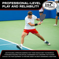 Thumbnail for Precision Pro Premium T700 Carbon Fiber Pickleball Paddle- 14mm Pickleball Paddles Set of 2 w/Unique Design Handles & Indoor Outdoor Pickleball Balls - Comfortable Pickleball Paddle Grip, USA Approved