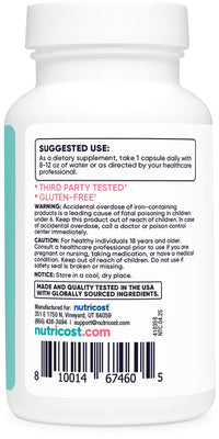 Thumbnail for Nutricost Iron for Women 65mg, 180 Capsules, with Vitamin C, Folate, & Vitamin B12 - Vegetarian Friendly, Non-GMO, Gluten Free