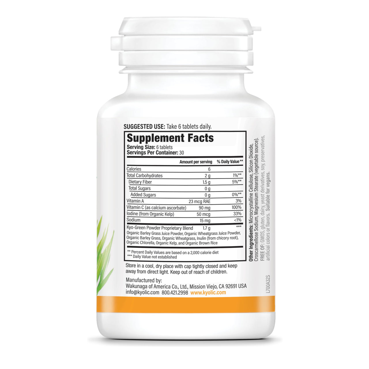 Kyo-Green Greens Blend Energy Tablets, 180 tablets