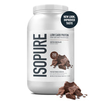 Thumbnail for Isopure Low Carb 100% Pure Whey Isolate Protein Powder, Gluten Free, With Vitamins, Dutch Chocolate, 25g Protein Per Serving, 3.07 Lbs, 41 Servings (Packaging May Vary)