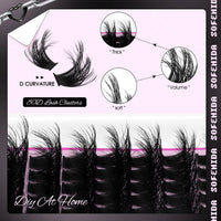Thumbnail for SOFENIDA Lash Clusters Kit 80D Lash Clusters Kit 10-18mm Volume Eyelash Clusters D Curly Cluster Eyelash Extensions 3D Wispy Lashes Cluster DIY Lash Extension Kit(80D-10-18MIX Thick Kit)