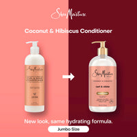 Thumbnail for Shea Moisture Curl & Shine Conditioner Coconut & Hibiscus, for Thick, Curly Hair, to Moisturize & Soften, 24 Fl oz