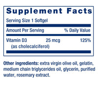 Thumbnail for Life Extension Vitamin D3 25 mcg (1000 IU), Immune System Support, Bone Health, Whole-Body Health, Value Size, Gluten-Free, Non-GMO, 250 softgels