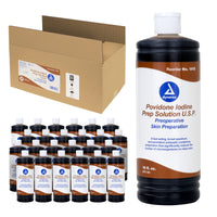 Thumbnail for Dynarex Povidone Iodine Prep Solution USP, Effective Topical Antiseptic for Skin Cleansing and Preparation Prior to Medical Procedures, Brown, 1 Case, 24-16 Fluid Ounce Bottle