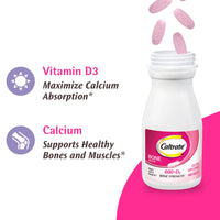 Thumbnail for Caltrate 600 Plus D3 Calcium and Vitamin D Supplement Tablets, Bone Health Supplements for Adults - 120 Count