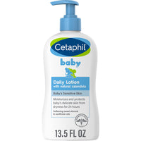 Thumbnail for Cetaphil Baby Daily Lotion with Organic Calendula, 13.5 Fl oz, Vitamin E, Sweet Almond & Sunflower Oils, Mineral Oil Free, Paraben Free, Dermatologist Tested, Clinically Proven for Sensitive Skin