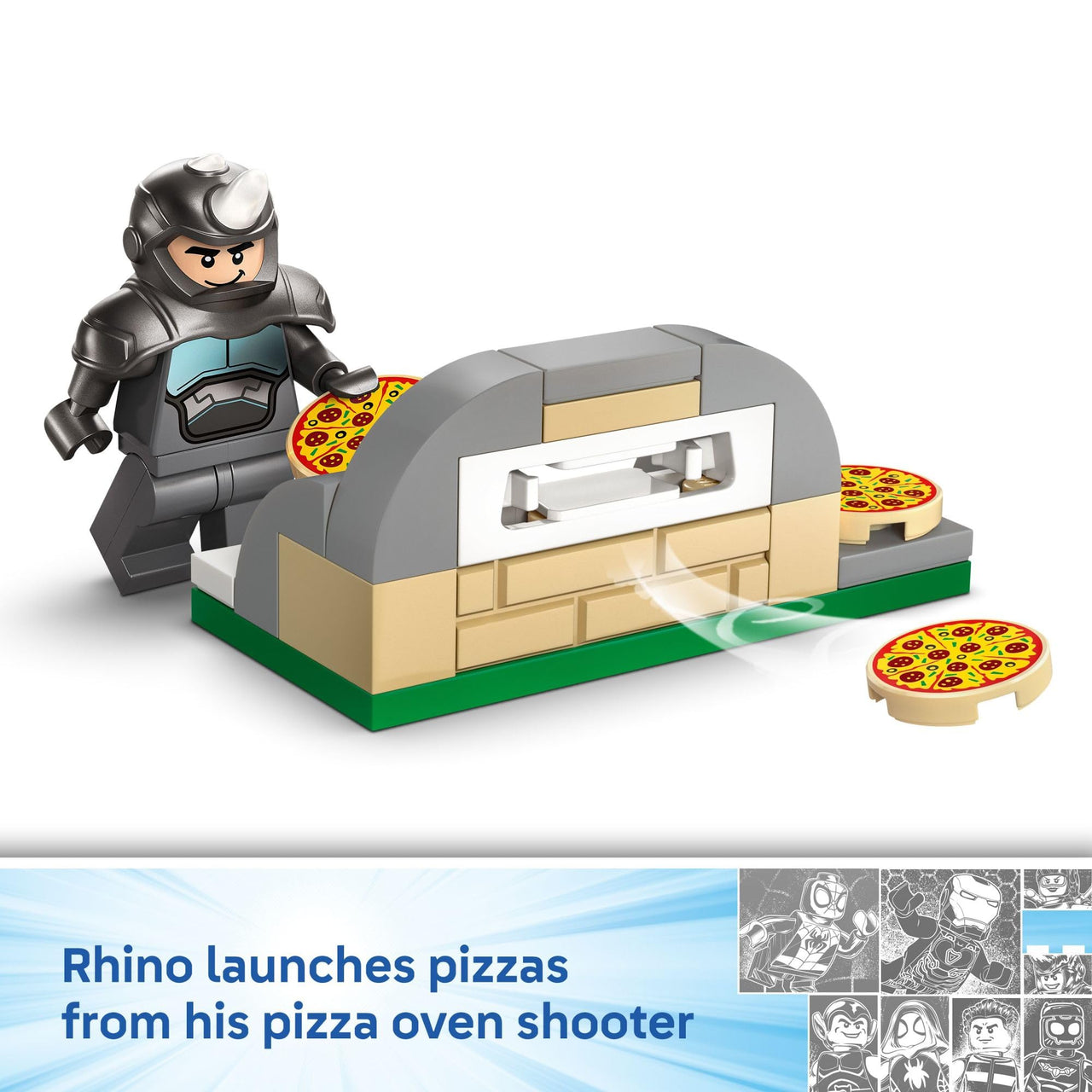 LEGO Marvel Spidey and His Amazing Friends Spidey on his Motorcycle vs. Rhino Building Toy for Kids - Super Hero Pretend Playset for Preschool Boys & Girls, Ages 4+ - Gift Idea for Birthdays - 11206