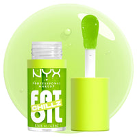 Thumbnail for NYX PROFESSIONAL MAKEUP Fat Oil Chillz, Moisturizing, Shiny and Vegan Tinted Lip Gloss - Kiwi Freeze (Sheer Green)