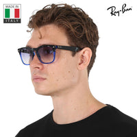 Thumbnail for Ray-Ban RB4487 STEVE Square Shaped Non-Polarized Sunglasses for Men & Women – Includes Official RAYBAN Eyewear Kit – Ideal Formal & Casual Wear Sunglasses – Blue Lens