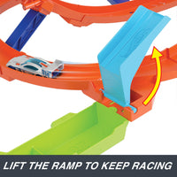 Thumbnail for Hot Wheels Toy Car Track Set, Action Loop Cyclone Challenge Track Set, 2 Ways to Play & Easy Storage, with 1:64 Scale Toy Car