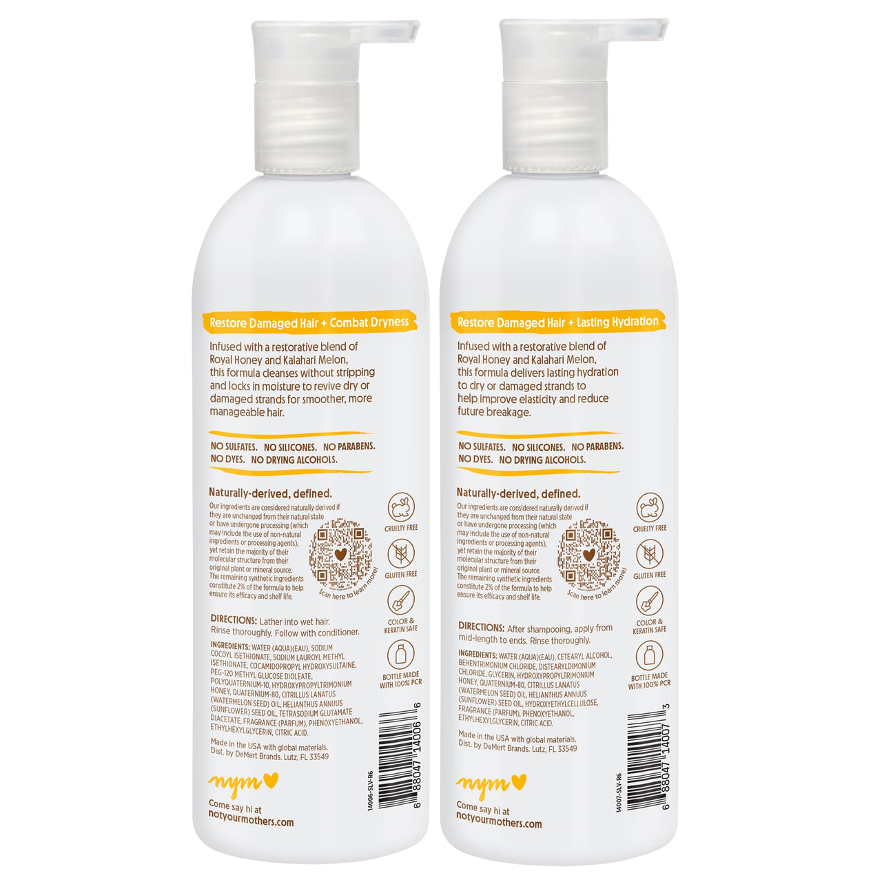 Not Your Mother's Naturals Protect & Nourish Shampoo & Conditioner Set - 15.2 fl oz - Sulfate-Free Hair Products - Royal Honey & Kalahari Desert Melon