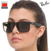 Thumbnail for Ray-Ban RB4165 JUSTIN CLASSIC POLARIZED Square Shaped Sunglasses for Men & Women – Includes Official Rayban Eyewear Kit – Ideal Formal & Casual Wear Sunglasses – Brown/Grey Lens