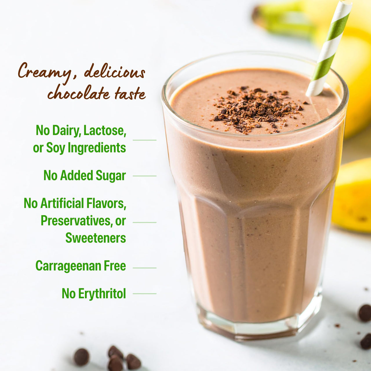 Orgain Organic Vegan Protein Powder, Creamy Chocolate Fudge - 21g Plant Protein, 6g Prebiotic Fiber, Low Carb, No Lactose Ingredients, No Added Sugar, Non-GMO, 10 Single Serve Individual Packets