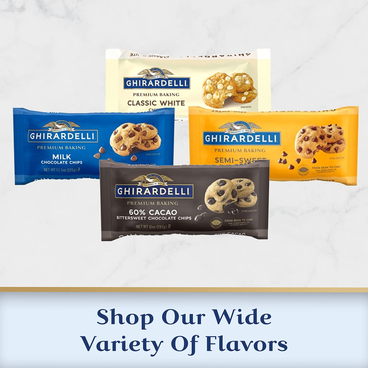 GHIRARDELLI Semi-Sweet Chocolate Premium Baking Chips Chocolate Chips for Baking, 24 OZ Bag