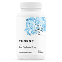 Thumbnail for THORNE Zinc Picolinate 15mg - Highly Absorbable Zinc Supplement - Supports Wellness, Immune System, Eye, Skin, and Reproductive Health* - Gluten-Free, Soy-Free, Dairy-Free - 60 Capsules