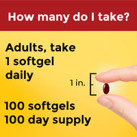 Thumbnail for Nature Made Superior Absorption Krill Oil 500mg with Astaxanthin and Phospholipids, Omega 3 for Heart Health Support, Antarctic Krill Oil Supplement, 100 Softgels, 100 Day Supply