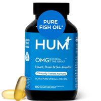 Thumbnail for HUM OMG! Omega The Great Triple Omega 3 Fish Oil Supplement for Women & Men with Vitamin E, DHA & EPA, Skin Care & Skin Tone Support for Heart & Brain Health, Gluten Free, Non GMO, 60 Softgels