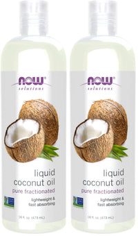 Thumbnail for NOW Solutions, Liquid Coconut Oil, Light and Nourishing, Promotes Healthy-Looking Skin and Hair, 16-Ounce (Pack of 2)