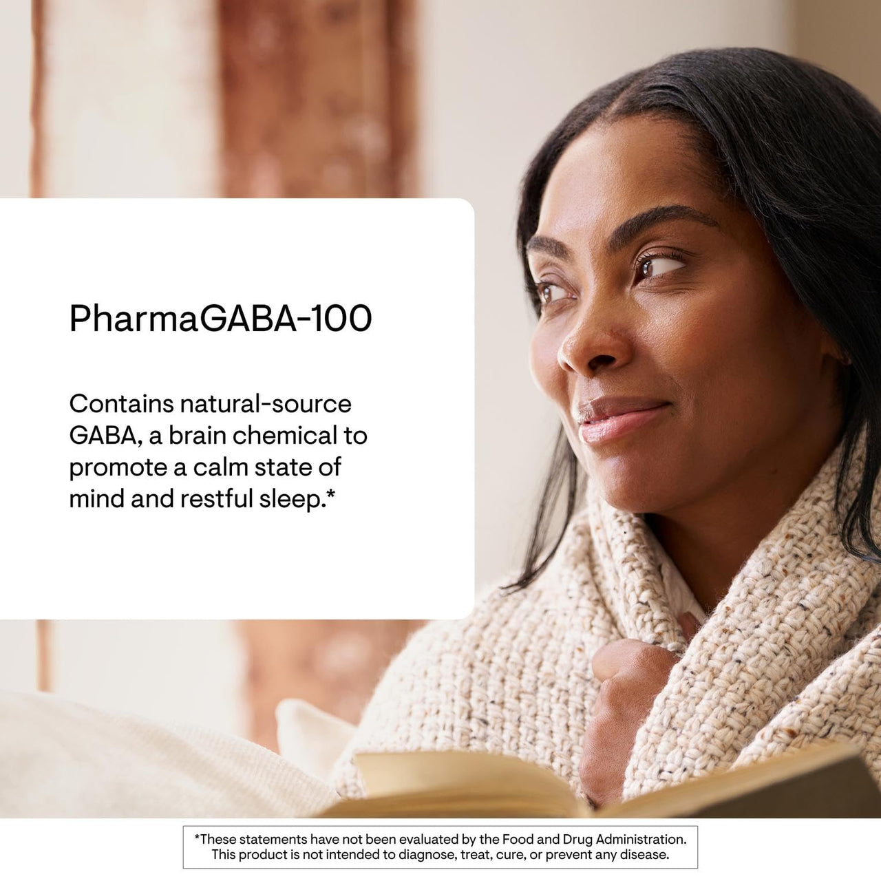 THORNE - PharmaGABA-100 - GABA Supplement - 100 mg Natural Source Gamma-Aminobutyric Acid - Support a Calm State of Mind and Restful Sleep* - 60 Capsules