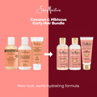 Thumbnail for SheaMoisture Travel Essentials Hair Care Bundle, Coconut & Hibiscus Curl & Shine Shampoo & Conditioner + Curl Enhancing Smoothie for Bouncy Curls, Frizz Control, 3.2 Oz Ea