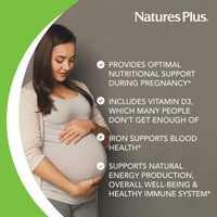 Thumbnail for NaturesPlus Ultra Prenatal Multivitamin - 800 mcg Folate, 180 Vegetarian Tablets - Prenatal Supplement with Iron, Iodine, Calcium & B-Complex Vitamins - Gluten-Free - 90 Servings