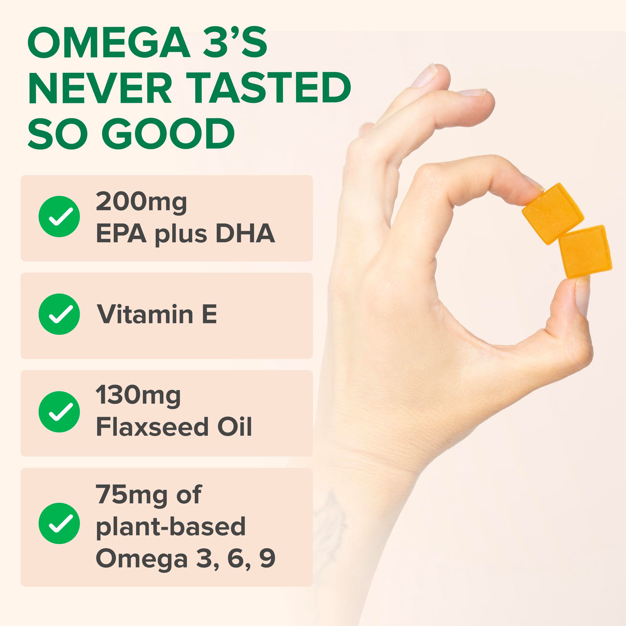 Zenwise Health Omega 3 Gummy Supplement - Burpless Omega 3 Supplement with DHA & EPA Fatty Acids for Immune Health - Sustainably Sourced Fish Oil, Flaxseed Oil & Vitamin E - 30 Gummies