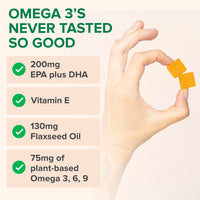 Thumbnail for Zenwise Health Omega 3 Gummy Supplement - Burpless Omega 3 Supplement with DHA & EPA Fatty Acids for Immune Health - Sustainably Sourced Fish Oil, Flaxseed Oil & Vitamin E - 30 Gummies