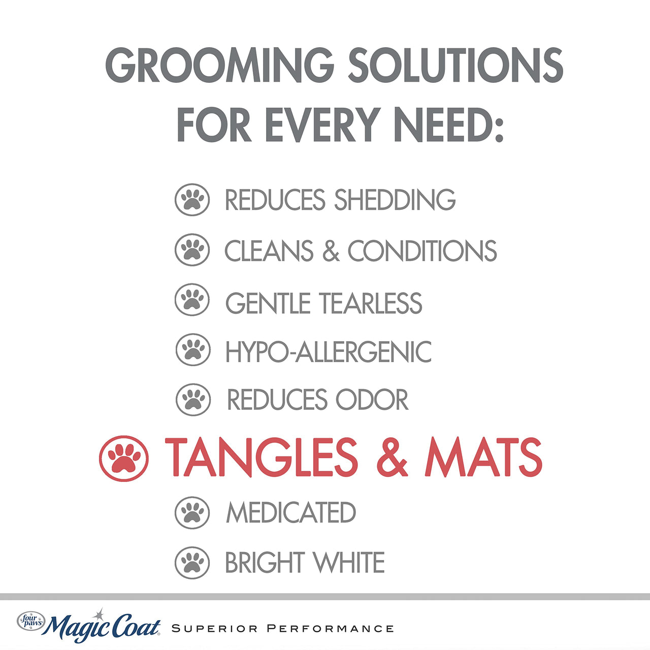 Four Paws Magic Coat Tangles and Mats Dog Grooming Shampoo, Violet Scent, 16 Ounce Bottle