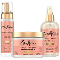 Thumbnail for SheaMoisture Curl Care Bundle, Coconut & Hibiscus, Locks Enhancing Smoothie, Hold & Shine Moisture Mist, Frizz Free Mousse for Curly Hair, Wavy Styles, Natural