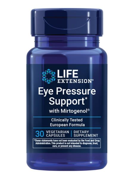 Life Extension Eye Pressure Support with Mirtogenol - Eye Health Supplement for Healthy Eye Pressure - with French Maritime Pine bark – Gluten-Free, Vegetarian, Non-GMO - 30 Capsules