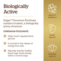 Thumbnail for Solgar Chromium Picolinate 200 mcg, 180 Vegetable Capsules - Supports Healthy Blood Sugar Metabolism - Non-GMO, Vegan, Gluten Free, Dairy Free, Kosher - 180 Servings