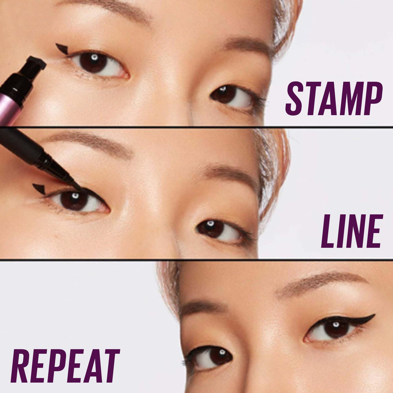 Kaja Winged Eyeliner Set - Wink Stamp Original | with Avocado Extract, Double-ended Wing, Smudge-Proof, Waterproof, Eye Irritation Tested, Long Lasting Pencil, Colorstay, Matte Finish, Cat Eye Look