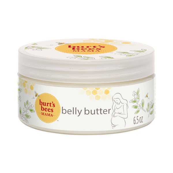 Burt's Bees Mama Belly Butter Stretch Mark Cream for Pregnancy Massages Body & Reduces Scar Appearance, Prenatal & Postnatal Tummy Skin Care, Shea Butter & Vitamin E Rich Formula, 6.5 Oz Tub
