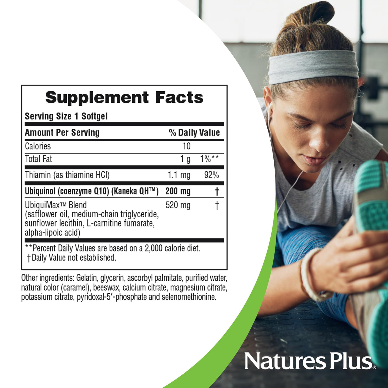 NaturesPlus Beyond CoQ10 200 mg - 60 Softgels - Provides High-Strength Ubiquinol - Supports Overall Well-Being - 60 Servings