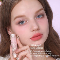 Thumbnail for Flower Knows Little Angel Matte Lipstick,Super Soft & Ultra Silky Lip Mud Stick,Long Lasting & Moisturizing Vegan Lip Makeup for Girls&Women,Velvety Pink Finish(C05 Choir)
