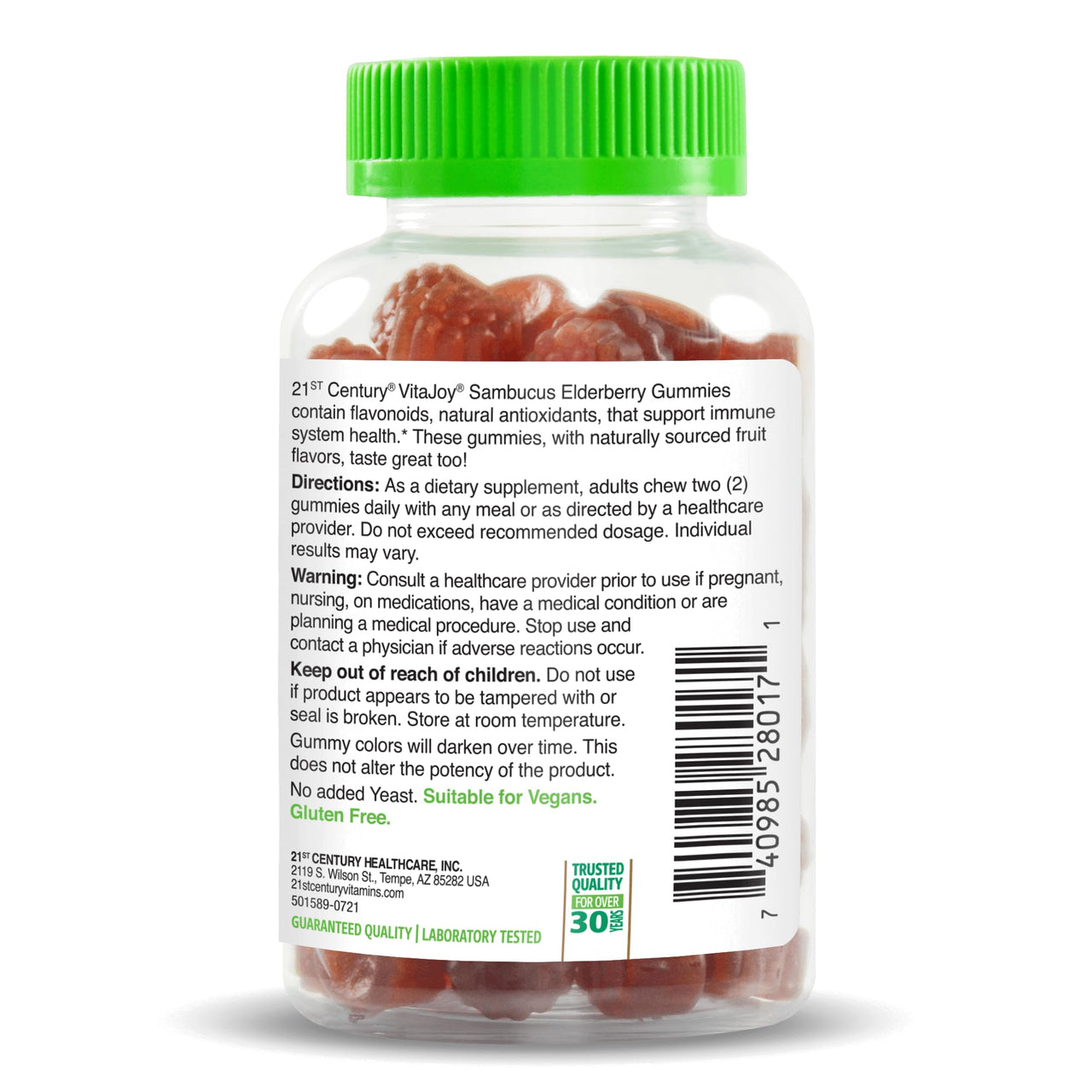 21st Century VitaJoy Sambucus Elderberry Gummies, Berry, 60 Count