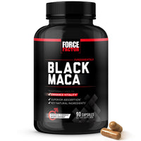 Thumbnail for Force Factor Black Maca Root Supplement for Men, 1000mg Maca Negra Extract for Energy, Hormonal Balance & Vitality, Superior Absorption with BioPerine, 90 Capsules