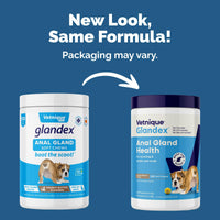 Thumbnail for Vetnique Glandex Anal Gland Soft Chew Treats with Pumpkin for Dogs Digestive Enzymes, Probiotics Fiber Supplement for Dogs Boot The Scoot (Peanut Butter Chews, 120 Count)