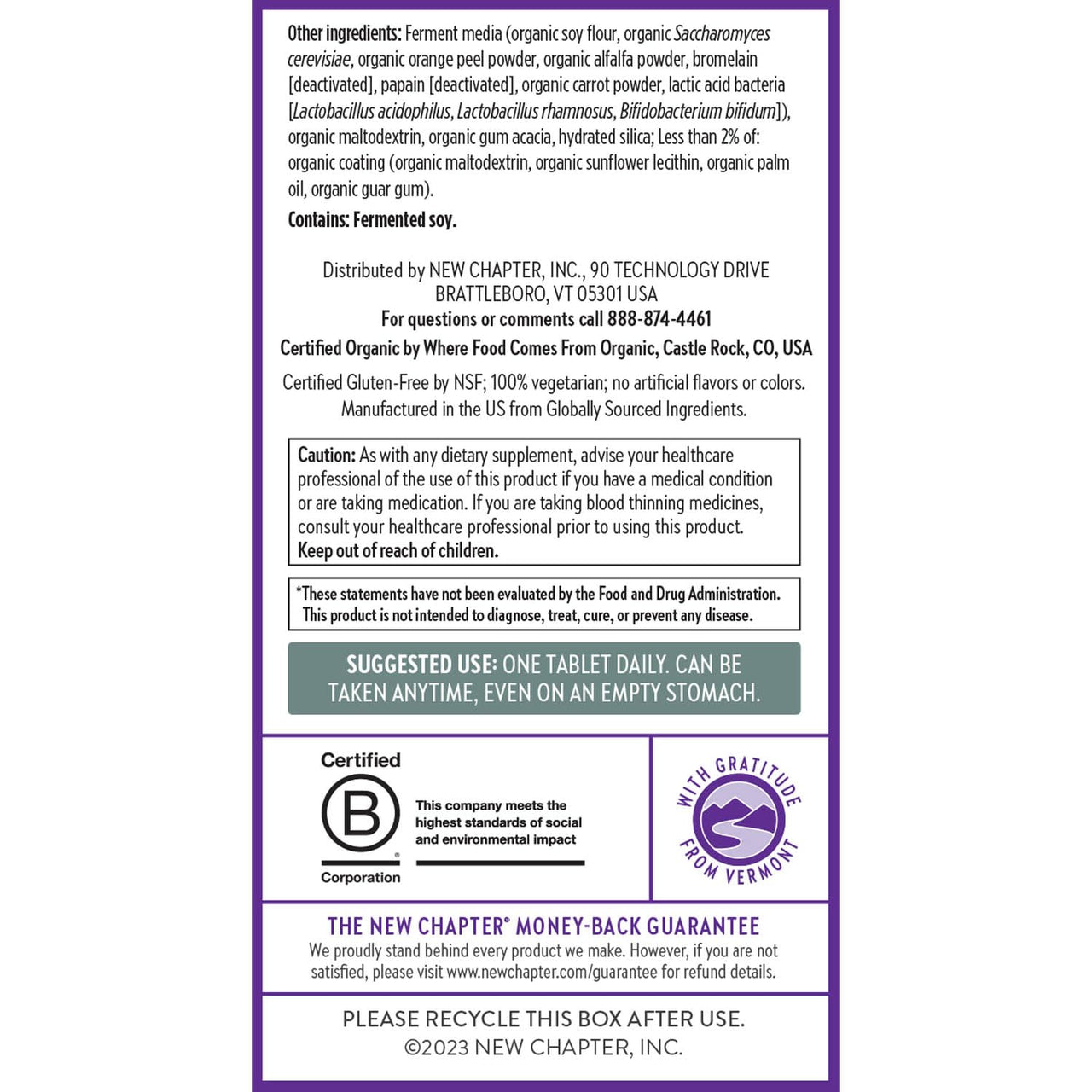 New Chapter Men’s Multivitamin 40+, Extra B6 & B12, D3, Vitamin C & Zinc, Immune, Heart, Cellular Energy, and Brain Health, Gentle on The Stomach, One Daily, Non-GMO, Gluten-Free, 72 Tablets