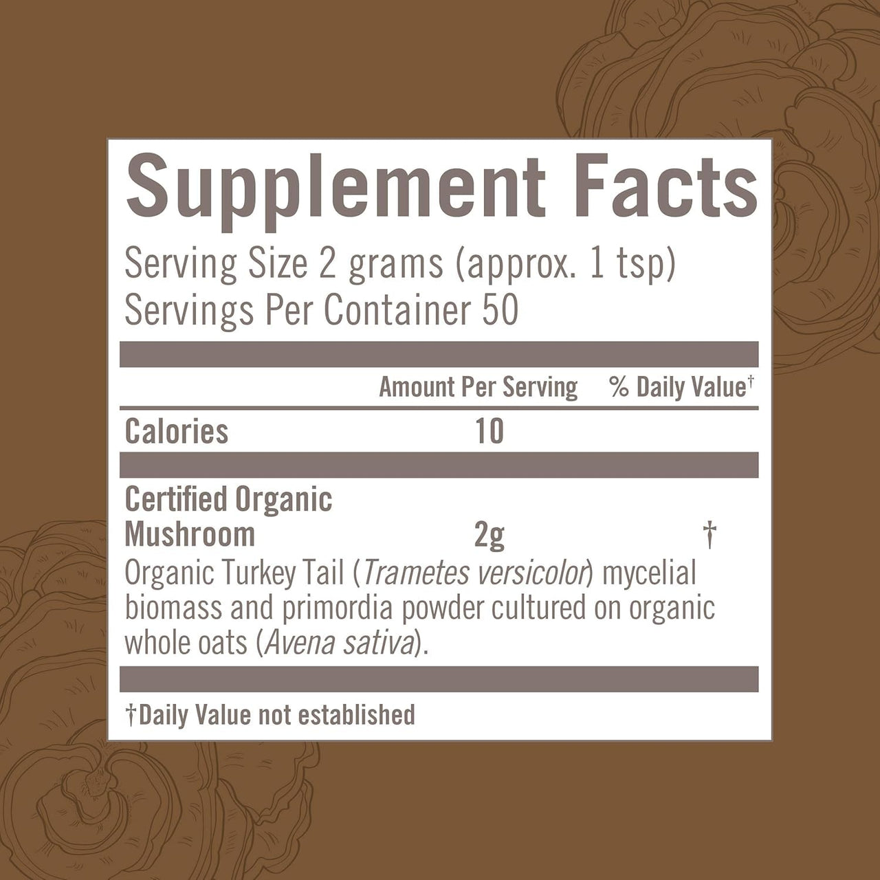 Om Mushroom Superfood Turkey Tail Organic Mushroom Powder, 3.5 Ounce, 50 Servings, Immune Support, Polysacchrides, Beta-Glucans, Gut Health & Holistic Defense Mushroom Supplement