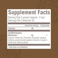 Thumbnail for Om Mushroom Superfood Turkey Tail Organic Mushroom Powder, 3.5 Ounce, 50 Servings, Immune Support, Polysacchrides, Beta-Glucans, Gut Health & Holistic Defense Mushroom Supplement